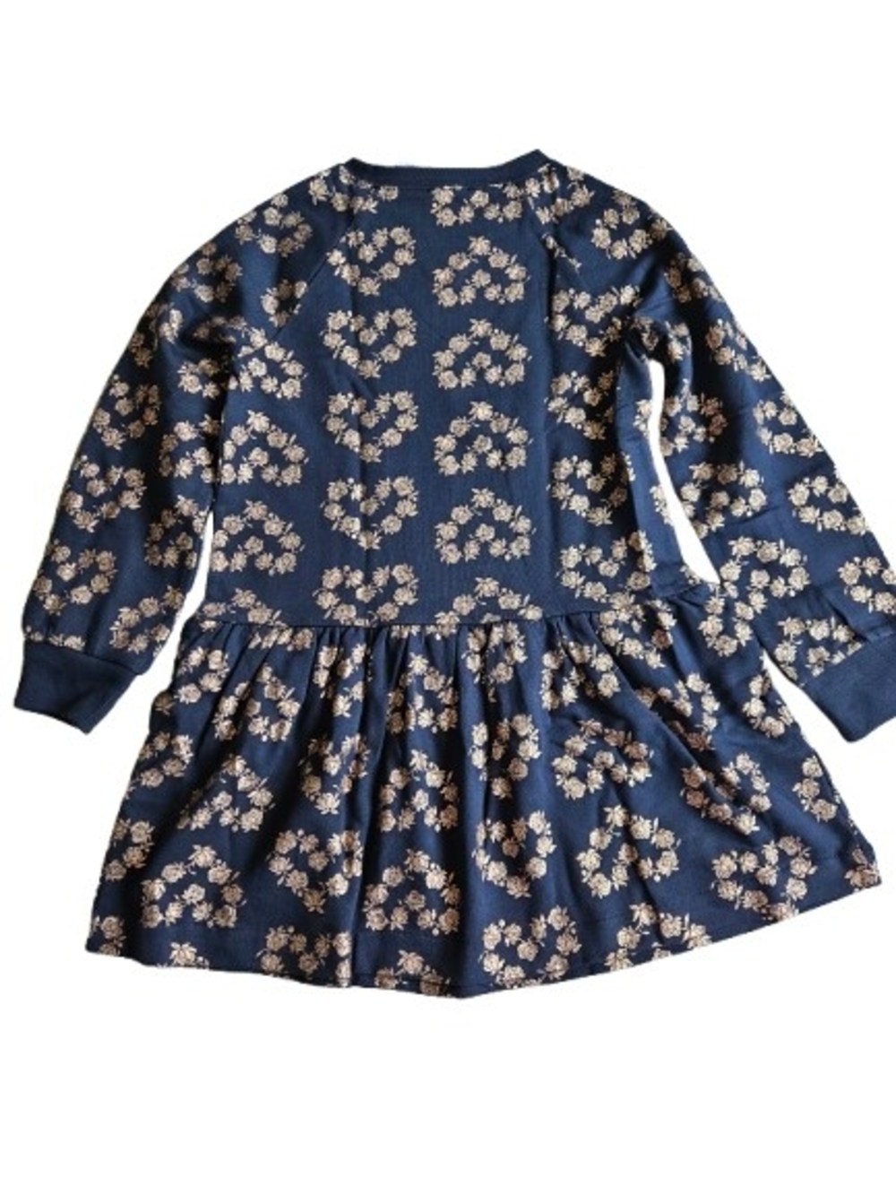 Crewcuts Girls Floral Long Sleeves Sweatshirt Dress, 8, Blue/ Rose Gold - Picture 7 of 11